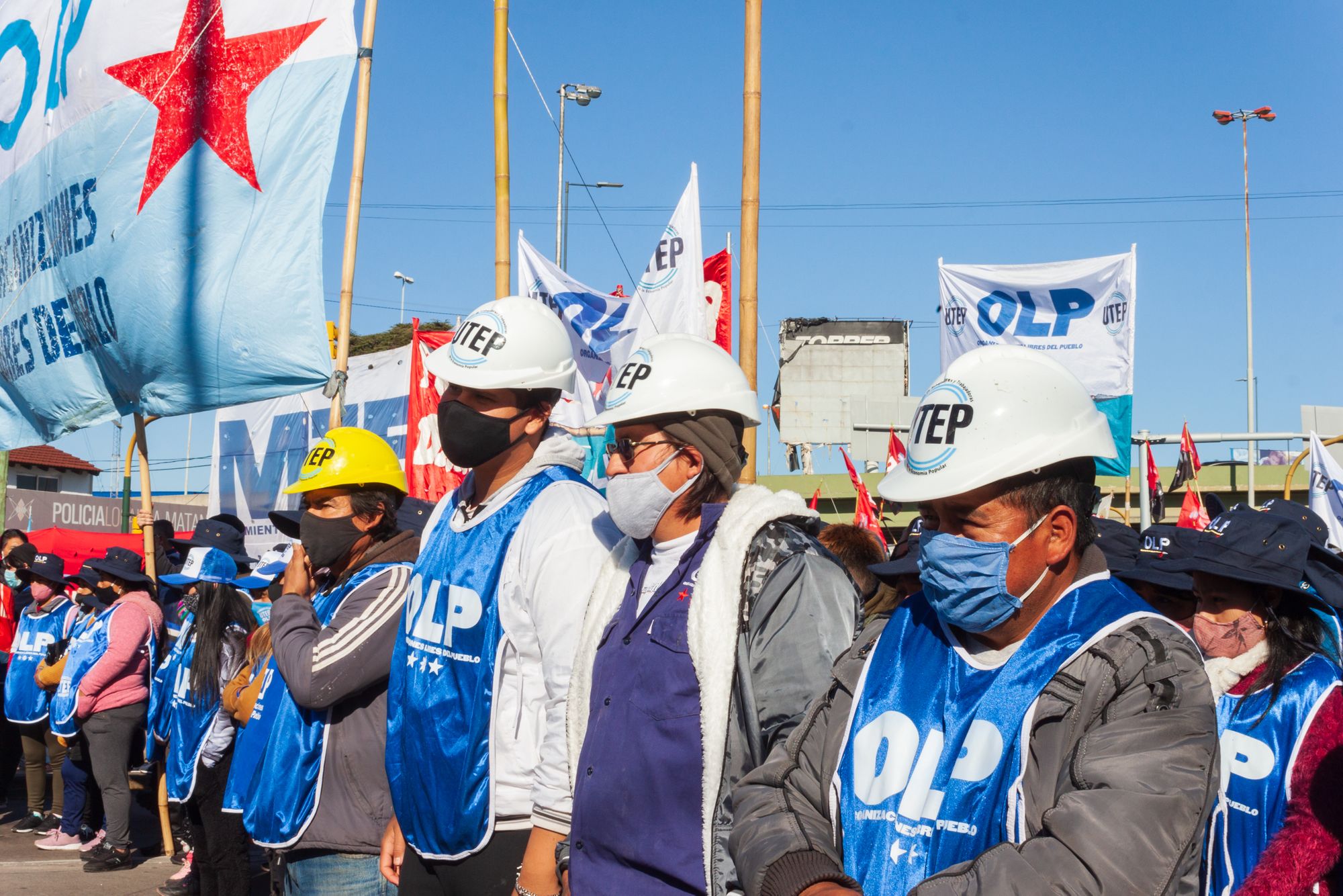 La UTEP movilizó en La Matanza: salarios, disputas y Evita.